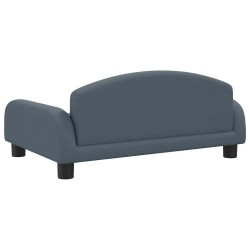 Canapé pour enfants gris foncé 70x45x30 cm tissu 529612529612