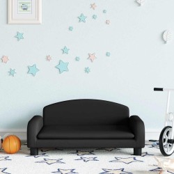 Canapé pour enfants noir 70x45x30 cm tissu 529613529613