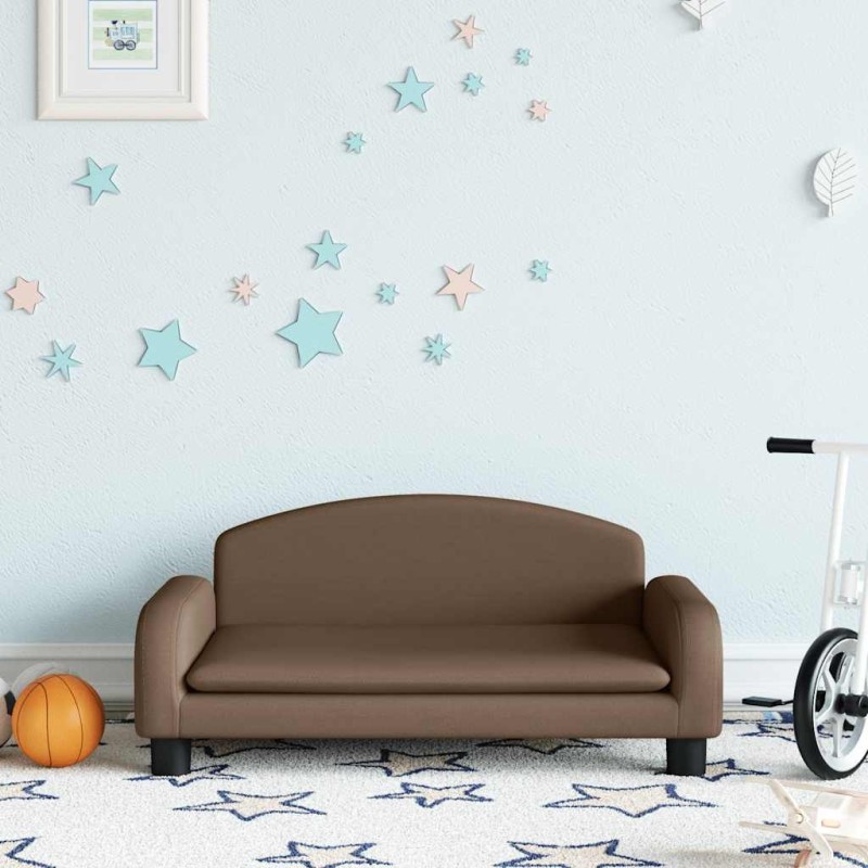 Canapé pour enfants marron 70x45x30 cm tissu 529614529614