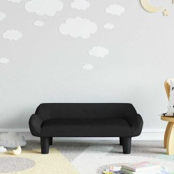 Canapé pour enfants noir 70x40x24 cm velours 529615529615
