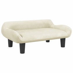 Canapé pour enfants crème 70x40x24 cm velours 529619529619