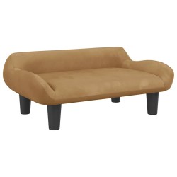 Canapé pour enfants marron 70x40x24 cm velours 529620529620