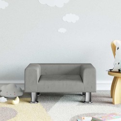 Canapé pour enfants gris clair 50x40x26,5 cm velours 529621529621