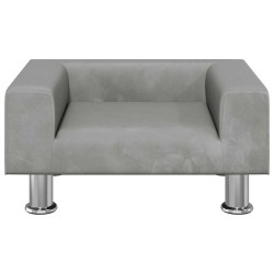 Canapé pour enfants gris clair 50x40x26,5 cm velours 529621529621