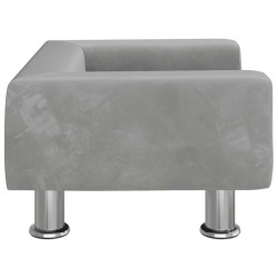 Canapé pour enfants gris clair 50x40x26,5 cm velours 529621529621