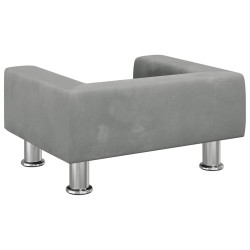 Canapé pour enfants gris clair 50x40x26,5 cm velours 529621529621