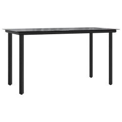 Ensemble à manger de jardin 5 pcs noir textilène et acier 529622529622