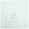 Dessus de table blanc 80x80 cm 6 mm verre trempé design marbre 529624529624