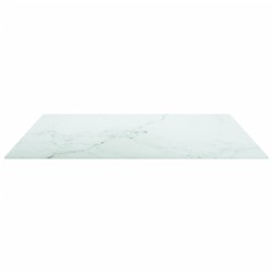 Dessus de table blanc 80x80 cm 6 mm verre trempé design marbre 529624529624