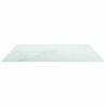 Dessus de table blanc 80x80 cm 6 mm verre trempé design marbre 529624529624