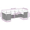 Salon de jardin avec coussins 7 pcs gris clair résine tressée 529626529626