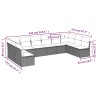 Salon de jardin 10 pcs avec coussins noir résine tressée 529632529632