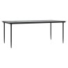Ensemble à manger de jardin 9 pcs noir textilène et acier 529640529640