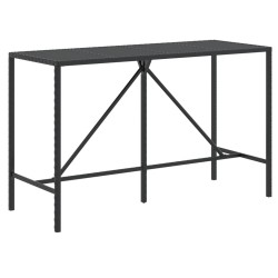 Ensemble de bar de jardin 7 pcs avec coussins noir poly rotin 529648529648