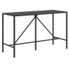 Ensemble de bar de jardin 7 pcs avec coussins noir poly rotin 529648529648
