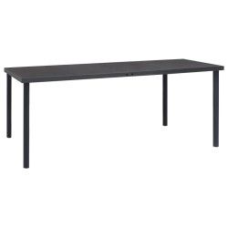 Ensemble à manger de jardin 9 pcs noir textilène et acier 529653529653