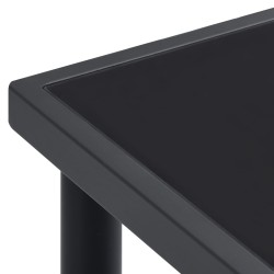 Ensemble à manger de jardin 9 pcs noir textilène et acier 529653529653