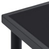 Ensemble à manger de jardin 9 pcs noir textilène et acier 529653529653