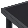 Ensemble à manger de jardin 7 pcs noir textilène et acier 529654529654