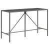 Ensemble de bar de jardin 7 pcs avec coussins gris poly rotin 529658529658