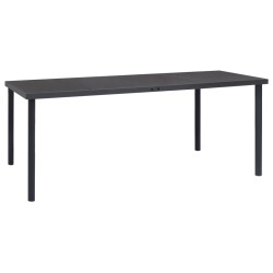 Ensemble à manger de jardin 7 pcs noir textilène et acier 529661529661