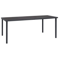 Ensemble à manger de jardin 9 pcs noir textilène et acier 529664529664