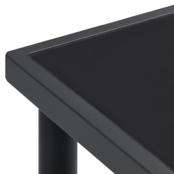 Ensemble à manger de jardin 9 pcs noir textilène et acier 529664529664
