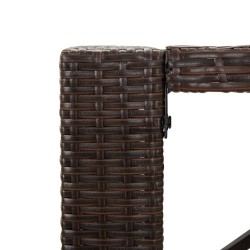Ensemble de bar de jardin avec coussins 5 pcs marron poly rotin 529666529666