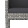 Ensemble de bar de jardin 7 pcs avec coussins gris poly rotin 529669529669