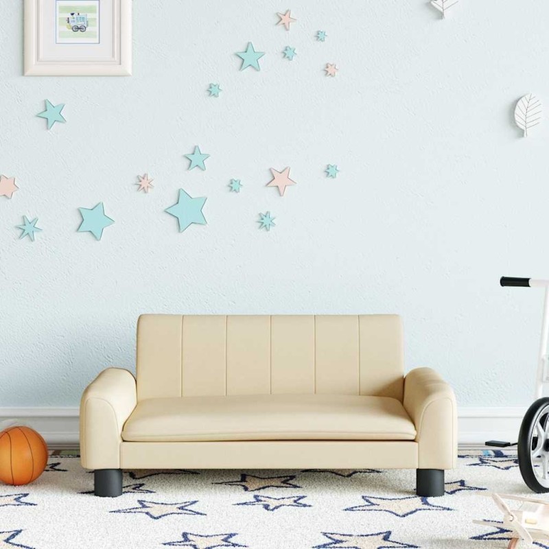 Canapé pour enfants crème 70x45x30 cm tissu 529670529670