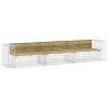 Banc de jardin design gabion 347x71x65,5cm bois de pin imprégné 529671529671
