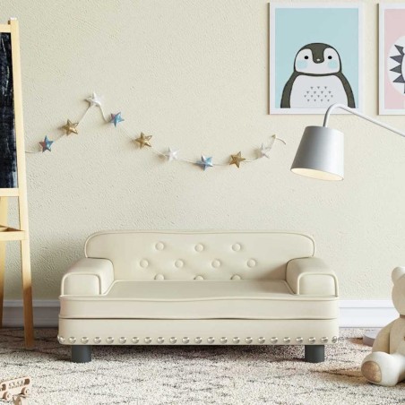 Canapé pour enfants crème 70x45x30 cm similicuir 529672529672