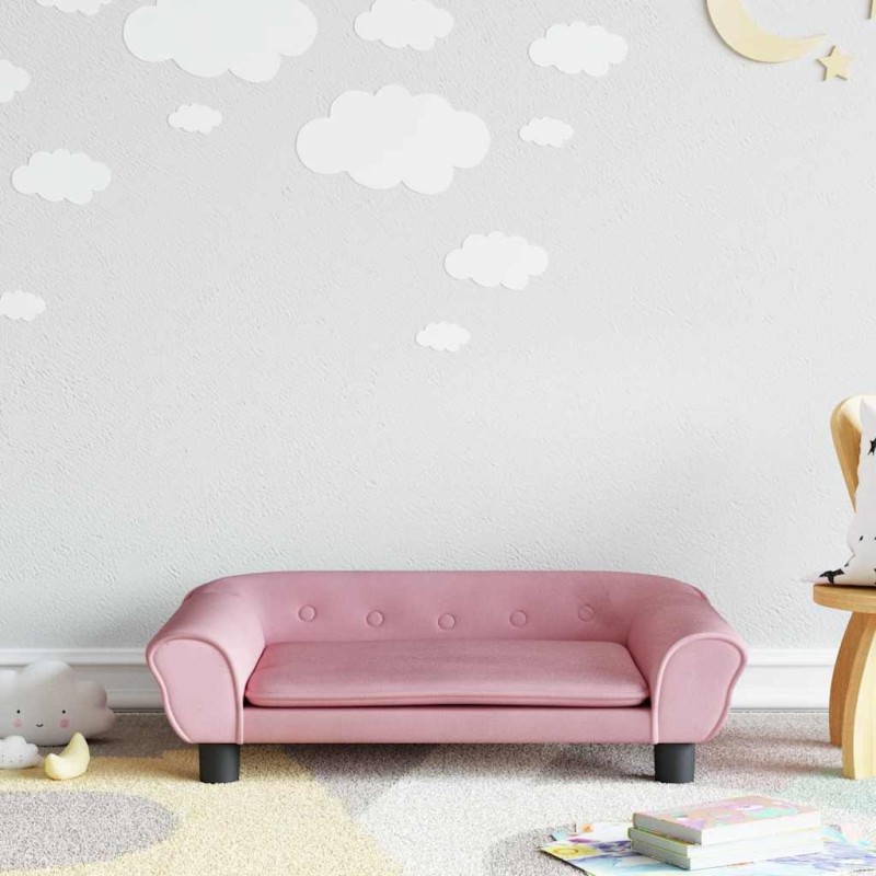 Canapé pour enfants rose 70x45x26 cm velours 529673529673