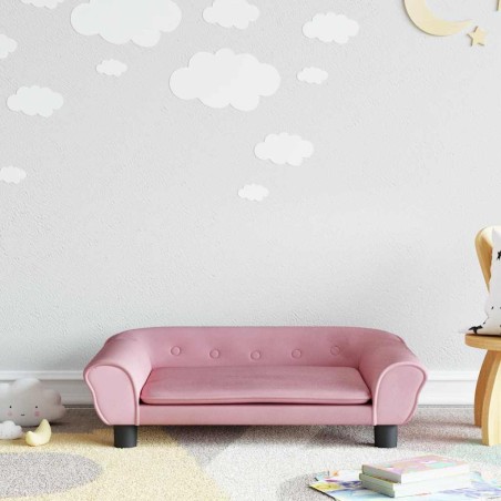 Canapé pour enfants rose 70x45x26 cm velours 529673529673