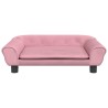 Canapé pour enfants rose 70x45x26 cm velours 529673529673