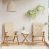 Chaises de jardin inclinables lot de 2 et coussins teck massif 529674529674