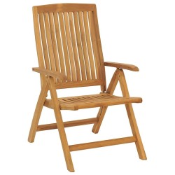 Chaises de jardin inclinables lot de 2 et coussins teck massif 529674529674