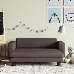 Canapé avec repose-pied pour enfants marron 100x50x30 cm 529677529677