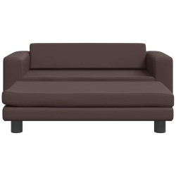 Canapé avec repose-pied pour enfants marron 100x50x30 cm 529677529677