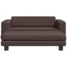 Canapé avec repose-pied pour enfants marron 100x50x30 cm 529677529677
