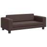 Canapé avec repose-pied pour enfants marron 100x50x30 cm 529677529677