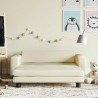 Canapé avec repose-pied pour enfants crème 100x50x30 cm 529678529678