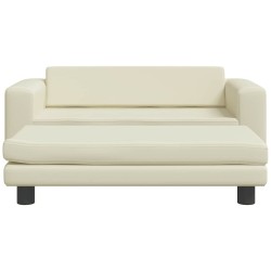 Canapé avec repose-pied pour enfants crème 100x50x30 cm 529678529678
