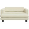 Canapé avec repose-pied pour enfants crème 100x50x30 cm 529678529678