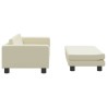 Canapé avec repose-pied pour enfants crème 100x50x30 cm 529678529678