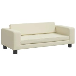 Canapé avec repose-pied pour enfants crème 100x50x30 cm 529678529678