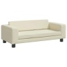 Canapé avec repose-pied pour enfants crème 100x50x30 cm 529678529678