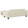 Canapé avec repose-pied pour enfants crème 100x50x30 cm velours 529679529679