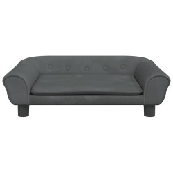 Canapé pour enfants gris foncé 70x45x26 cm velours 529681529681