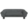 Canapé pour enfants gris foncé 70x45x26 cm velours 529681529681